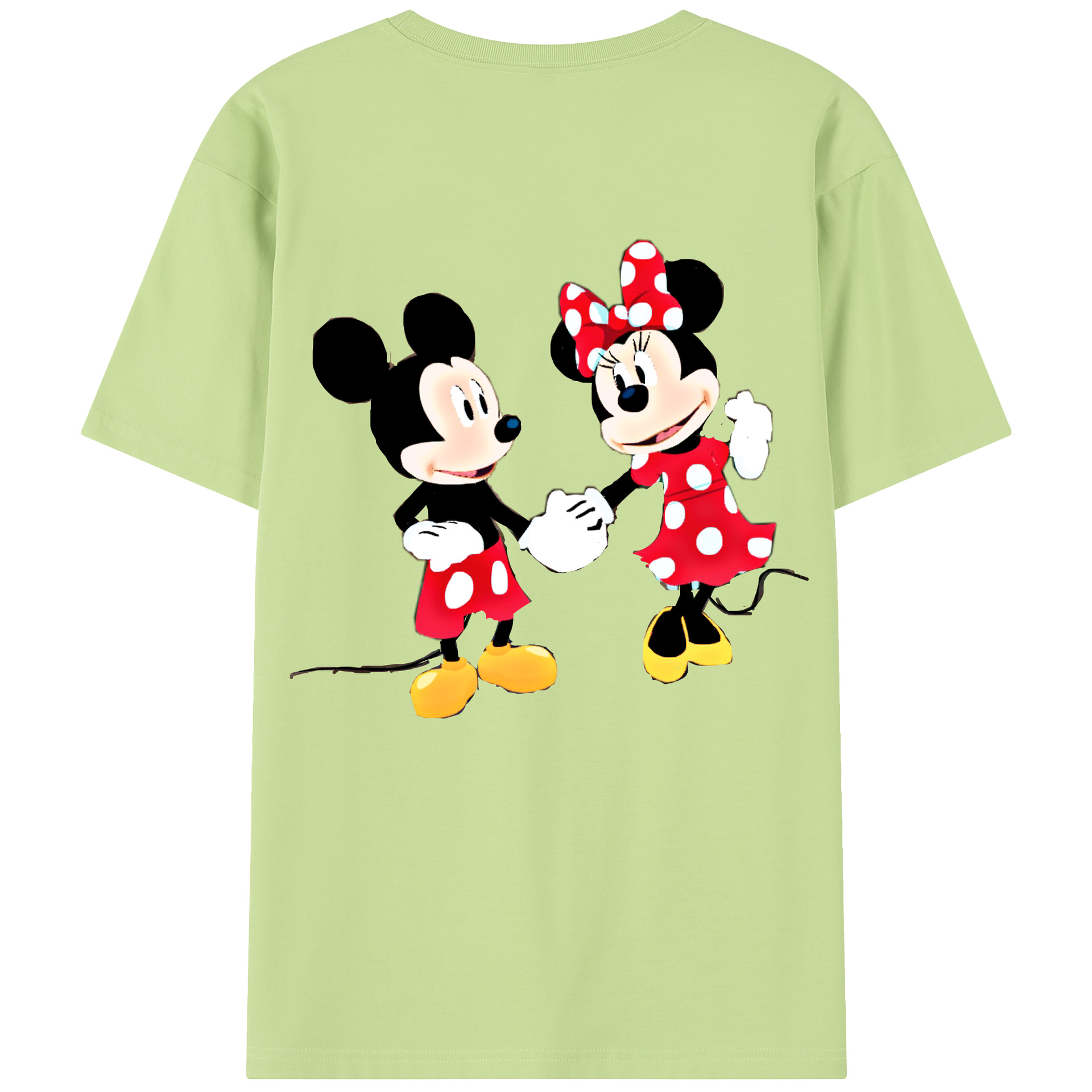 （画像用） ミッキーマウス Mickey Mouse 綿100％半袖Tシャツ（背面プリント）